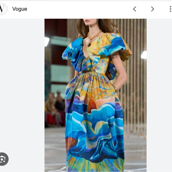 Ulla Johnson Limited Edition Francesca Tuck Art Cotton Poplin Maxi Dress - Picture 7 of 14